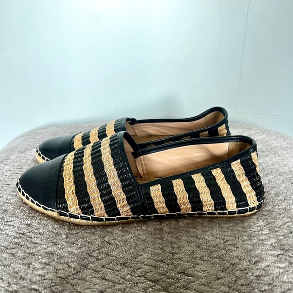 Loeffler Randall Straw Striped Espadrilles - Picture 2 of 5